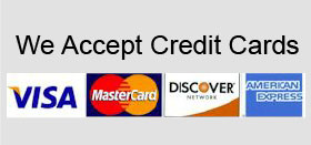 We accept credit cards for garage door repair services